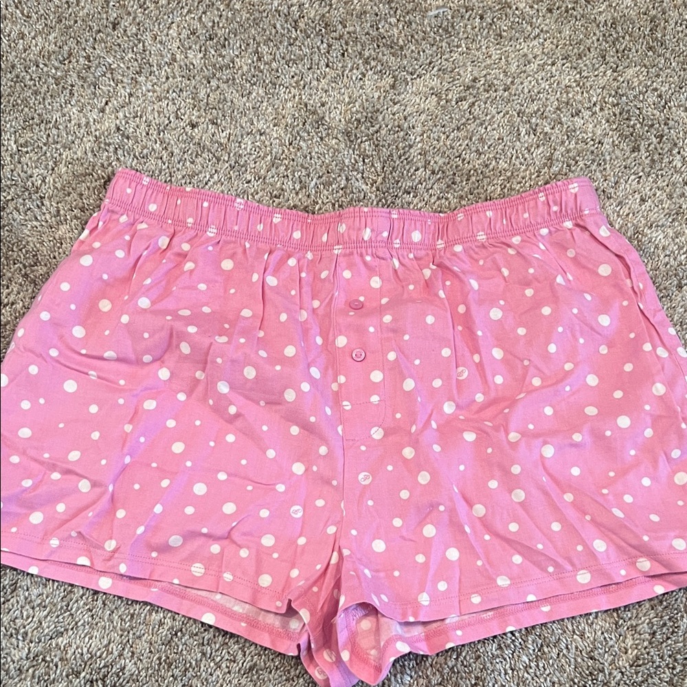NWT PINK size medium Pink Polka Dot Women's boxers